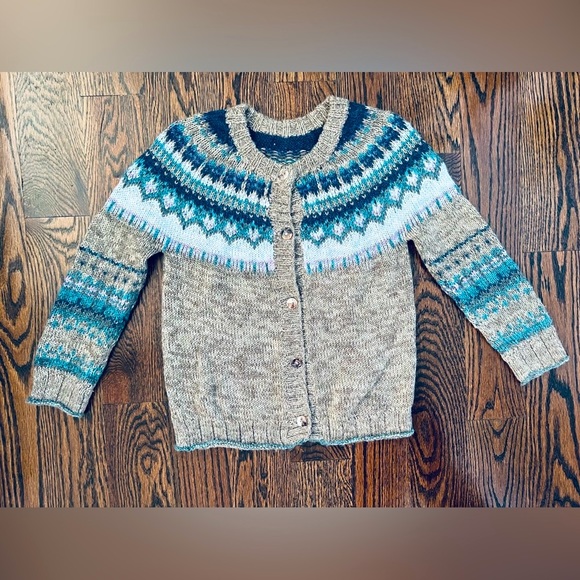Augden Bolivian Hand Crafted Artisan Alpaca Wool Knit Button Up Cardigan Women S - Picture 7 of 16